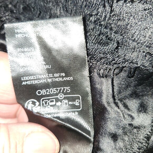 Anthropologie Long Sleeve Lace Romper In Black Size  6 - Picture 13 of 15